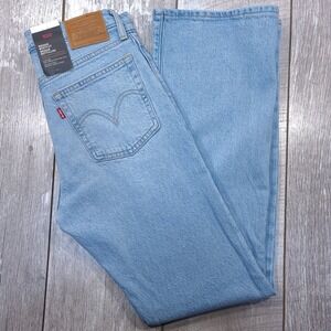 Levi's Wedgie Bootcut Jeans Womens 27 Light Blue High Rise Stretch Denim